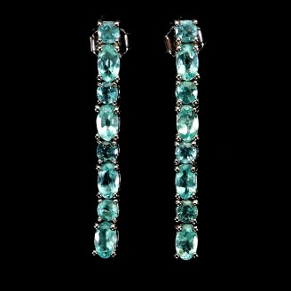 Сережки. Натуральний апатит. Срібло 925. С6358