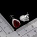 Сережки. Натуральний рубін. Срібло 925. С6360