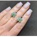Сережки. Натуральний смарагд. Срібло 925. С6361