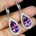 Сережки. Натуральний аметист. Срібло 925. С6364