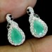 Сережки. Натуральний смарагд і шпінель. Срібло 925. С6368