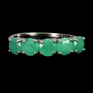 Каблучка. Натуральний смарагд. Срібло 925. К6378