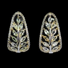 Сережки. Натуральний сапфір білий. Срібло 925. С6382