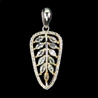 Підвіска. Натуральний сапфір білий. Срібло 925. П6386