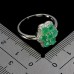 Каблучка. Натуральний смарагд. Срібло 925. К6394