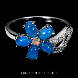 Каблучка. Натуральний опал. Срібло 925. К6396