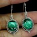 Сережки. Натуральний малахіт. Срібло 925. С6402