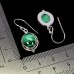 Сережки. Натуральний малахіт. Срібло 925. С6402