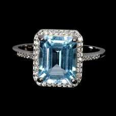 Каблучка. Натуральний топаз. Срібло 925. К6406