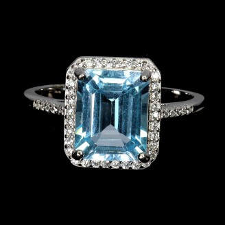 Каблучка. Натуральний топаз. Срібло 925. К6406