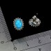 Сережки. Натуральна бірюза. Срібло 925. С6417