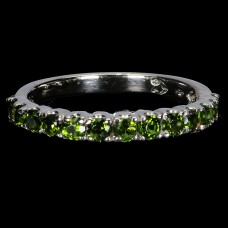 Каблучка. Натуральний хром діопсид. Срібло 925. К6422