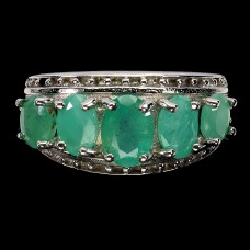 Каблучка. Натуральний смарагд. Срібло 925. К6431