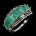 Каблучка. Натуральний смарагд. Срібло 925. К6431
