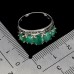 Каблучка. Натуральний смарагд. Срібло 925. К6431