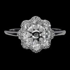 Каблучка. Натуральний сапфір білий. Срібло 925. К6433