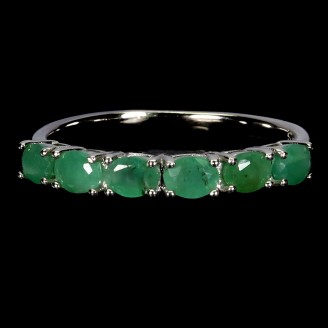 Каблучка. Натуральний смарагд. Срібло 925. К6435