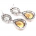 Сережки. Натуральний цитрин і празіоліт. Срібло 925. С6444