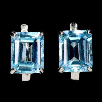Сережки. Натуральний топаз. Срібло 925. С6451