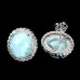 Сережки. Натуральний ларімар. Срібло 925. С6453