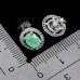 Сережки. Натуральний смарагд. Срібло 925. С6459