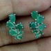 Сережки. Натуральний смарагд. Срібло 925. С6460