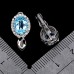 Сережки. Натуральний топаз. Срібло 925. С6462