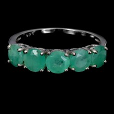 Каблучка. Натуральний смарагд. Срібло 925. К6465