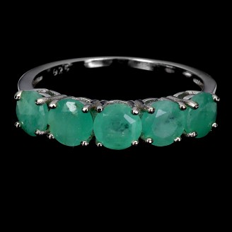 Каблучка. Натуральний смарагд. Срібло 925. К6465