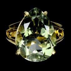 Каблучка. Натуральний празіоліт. Срібло 925. К6467