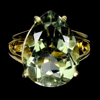 Каблучка. Натуральний празіоліт. Срібло 925. К6467