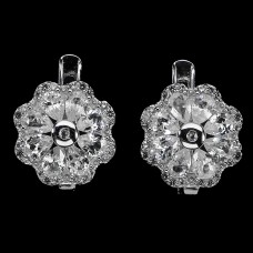 Сережки. Натуральний сапфір білий. Срібло 925. С6473