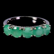 Каблучка. Натуральний смарагд. Срібло 925. К6478