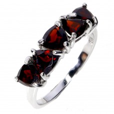 Каблучка. Натуральний гранат. Срібло 925. К6481