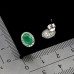 Сережки. Натуральний смарагд. Срібло 925. С6487