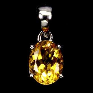 Підвіска. Натуральний цитрин. Срібло 925. П6489
