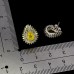 Сережки. Натуральний сапфір жовтий. Срібло 925. С6491