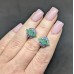 Сережки. Натуральний смарагд і танзаніт. Срібло 925. С6492