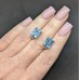 Сережки. Натуральний топаз. Срібло 925. С6494