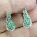 Сережки. Натуральний смарагд. Срібло 925. С6499