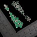 Сережки. Натуральний смарагд. Срібло 925. С6500
