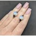 Сережки. Натуральний місячний камінь і сапфір. Срібло 925. С6501