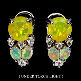 Сережки. Натуральний опал. Срібло 925. С6515