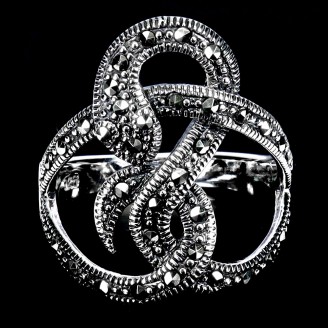 Каблучка. Натуральний марказит. Срібло 925. К6520