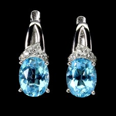 Сережки. Натуральний топаз. Срібло 925. С6525