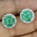 Сережки. Натуральний смарагд. Срібло 925. С6526