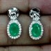 Сережки. Натуральний смарагд. Срібло 925. С6530