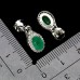 Сережки. Натуральний смарагд. Срібло 925. С6530