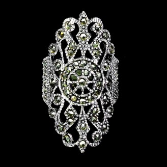 Каблучка. Натуральний марказит. Срібло 925. К6535