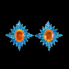 Сережки. Натуральний опал. Срібло 925. С6538